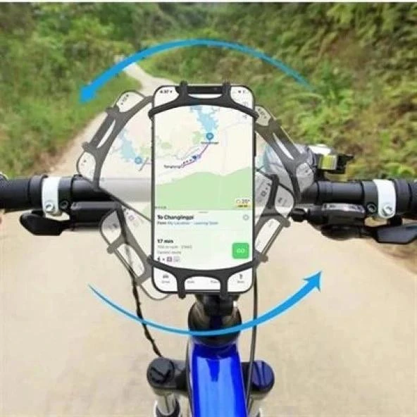 Universal Bisiklet Motosiklet Çocuk Arabası Silikon 360 Derece Telefon Tutucu Tüm Modellerle - 5