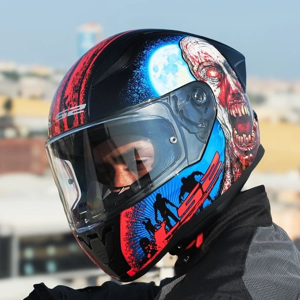 LS2 Rapıd 2 Race Zombıe Fullface Motosiklet Kaskı - 3
