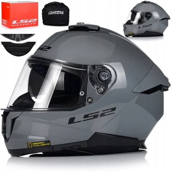 LS2 Stream 2 Nardo Gri Full Face Motosiklet Kaskı - 2