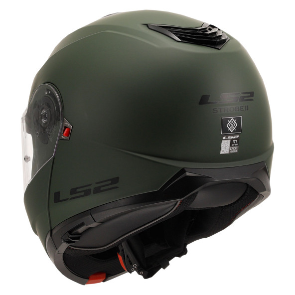 LS2 Strobe 2 Mat Yeşil Çene Açılır Motosiklet Kaskı - 2