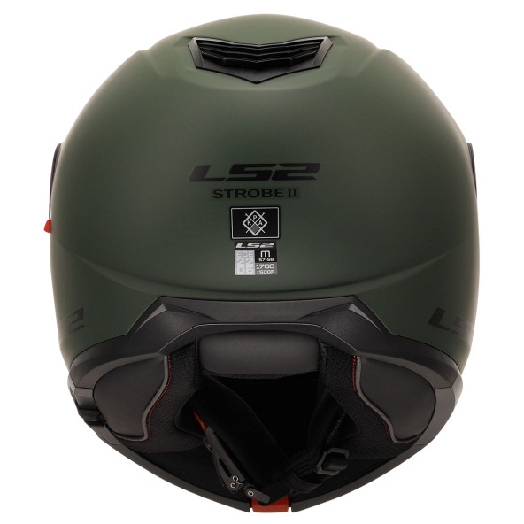 LS2 Strobe 2 Mat Yeşil Çene Açılır Motosiklet Kaskı - 3