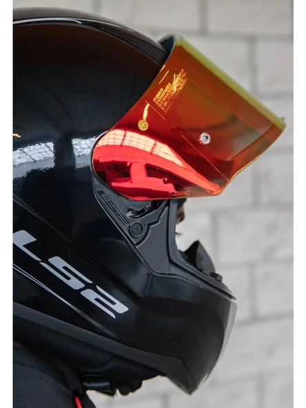 Ls2 Rapıd 2 Parlak Siyah Fullface Motosiklet Kaskı Kırmızı Camlı - 3