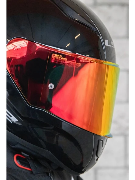 Ls2 Rapıd 2 Parlak Siyah Fullface Motosiklet Kaskı Kırmızı Camlı - 5