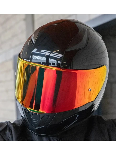 Ls2 Rapıd 2 Parlak Siyah Fullface Motosiklet Kaskı Kırmızı Camlı - 4