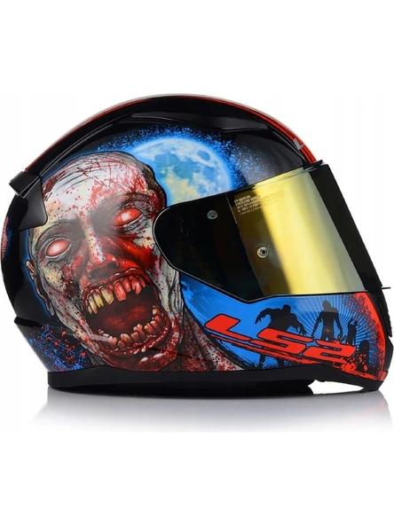 LS2 Rapıd 2 Zombıe Fullface Motosiklet Kaskı Gold Camlı - 2