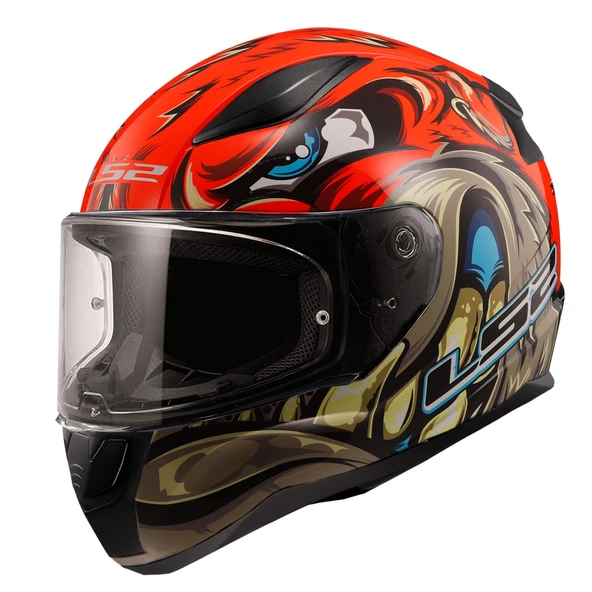 LS2 RAPID 2 SPOX KIRMIZI-GRİ KAPALI MOTOSİKLET KASKI