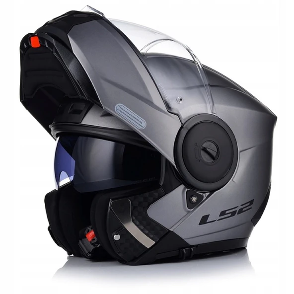 LS2 Scope 2 Çene Açılır Motosiklet Kaskı Mat Tıtanıum