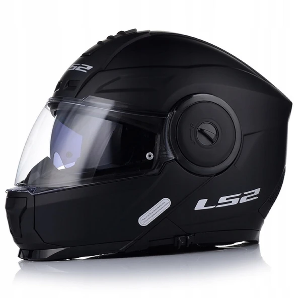 LS2 Scope 2 Çene Açılır Motosiklet Kaskı Mat Siyah - Resim 4