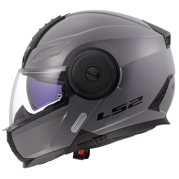 LS2 Scope 2 Çene Açılır Motosiklet Kaskı Nardo Gri - Resim 3