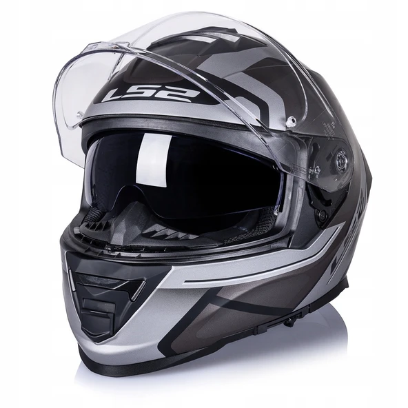 LS2 Storm 2 Faster Mat Tıtanıum Kapalı Motosiklet Kaskı - 2