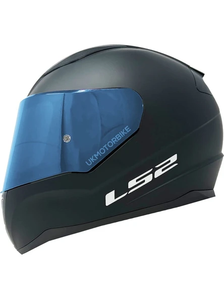 Ls2 Rapıd 2 Mat Siyah Fullface Motosiklet Kaskı Mavi Camlı