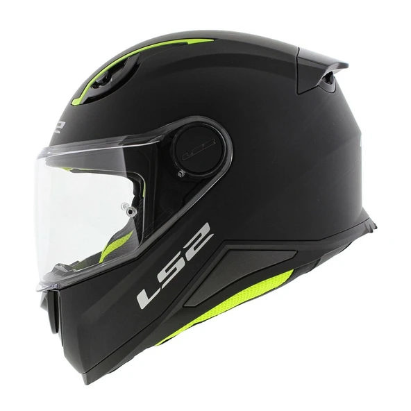 LS2 FF812 KID MAT SİYAH ÇOCUK KAPALI MOTOSİKLET KASKI - 5