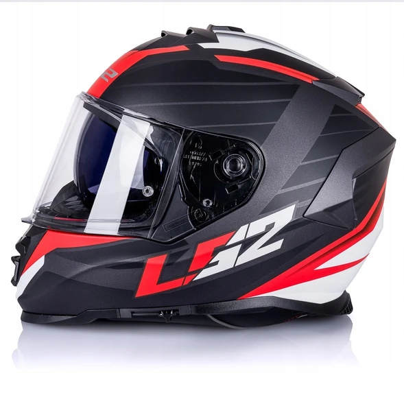LS2 Storm 2 Nerve Kırmızı Kapalı Motosiklet Kaskı - 2
