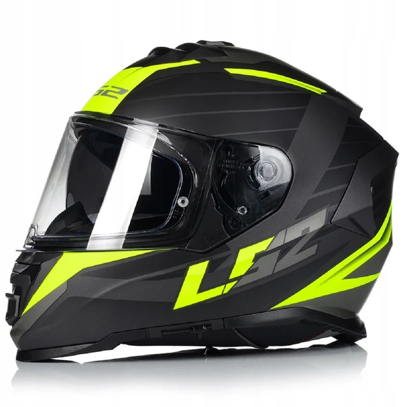 LS2 Storm 2 Nerve Neon Sarı Kapalı Motosiklet Kaskı - 2