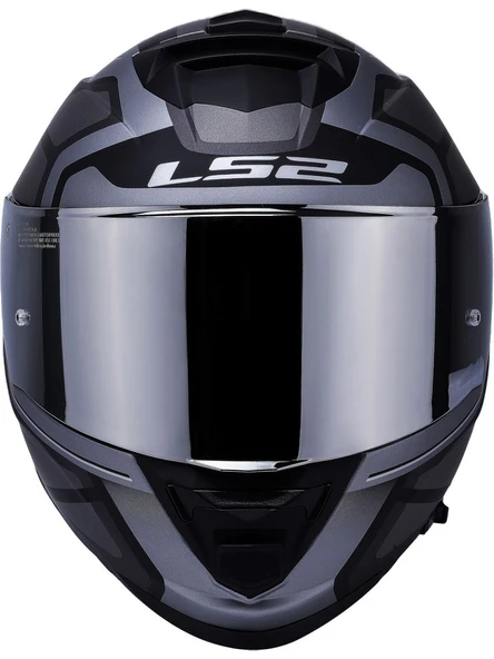 LS2 Storm 2 Faster Mat Tıtanıum Kapalı Motosiklet Kaskı Gri Camlı - 3