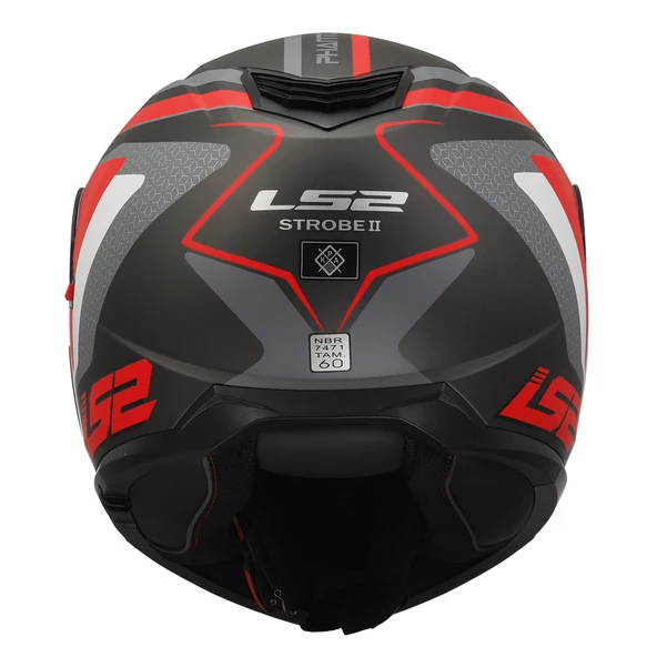 LS2 Strobe 2 Phantom Kırmızı Çene Açılır Motosiklet Kaskı - 3