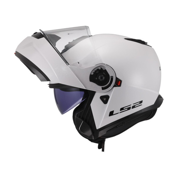 LS2 Strobe 2 Beyaz Çene Açılır Motosiklet Kaskı - 3