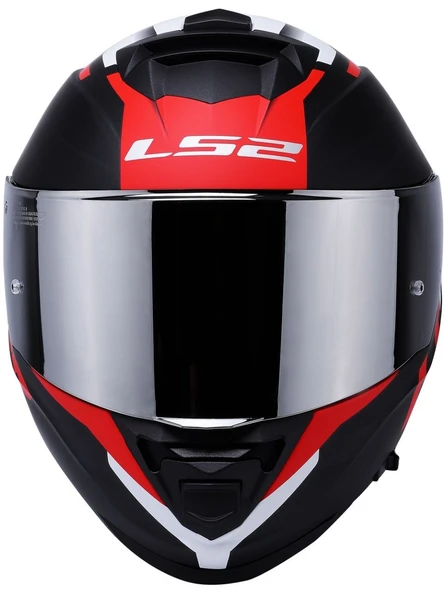 LS2 Storm 2 Nerve Kırmızı Kapalı Motosiklet Kaskı Gri Camlı - 4