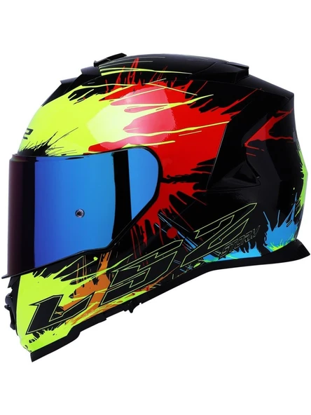 LS2 Storm 2 Drop  Kapalı Motosiklet Kaskı Mavi Camlı - 2