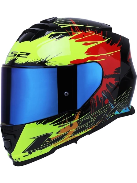 LS2 Storm 2 Drop  Kapalı Motosiklet Kaskı Mavi Camlı