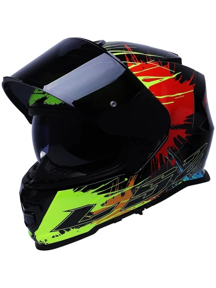 LS2 Storm 2 Drop  Kapalı Motosiklet Kaskı Siyah Camlı - 3