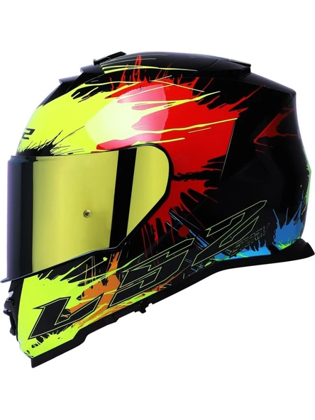 LS2 Storm 2 Drop Kapalı Motosiklet Kaskı Gold Camlı - 4