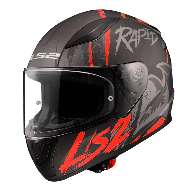 LS2 RAPID 2 RAVEN KIRMIZI FULLFACE MOTOSİKLET KASKI ŞEFAF CAMLI