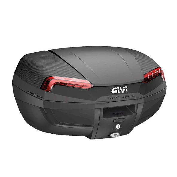 Givi E46N Riviera Motosiklet Arka Çanta Kırmızı Reflektörlü - 1