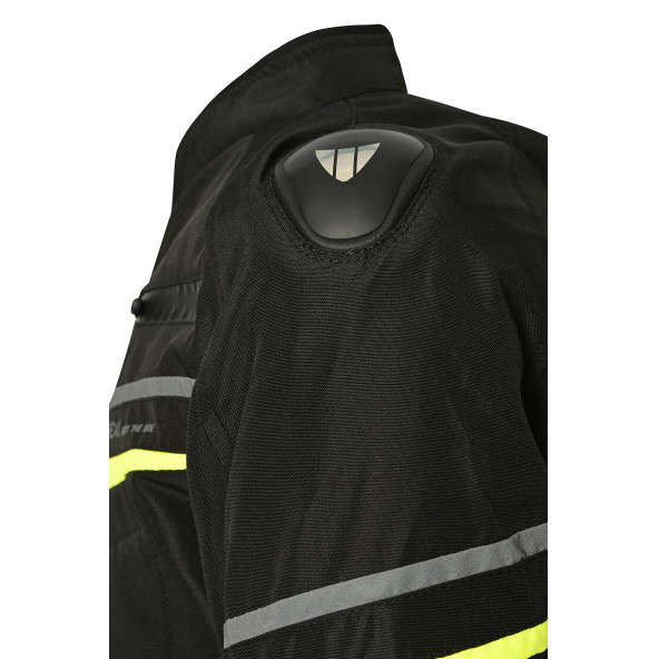 Vexo Calıfornıa 4 Mevsim Motosiklet Montu Siyah-Neon Sarı - 4