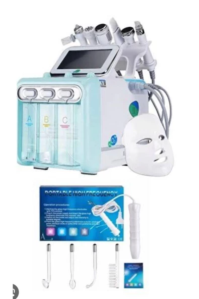 Yeni Model X Pro Hydrafacial Led Maskeli -büyük Çelik Motorlu + Yüksek Frekans Cihazı