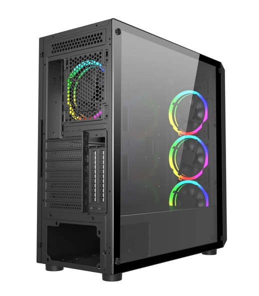 GAMERS ARENA VENTO VG16AL MESH 4x120MM RGB FAN E-ATX GAMING KASA - 6