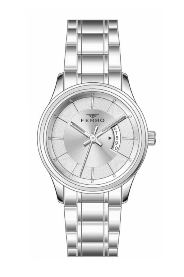 Ferro Quartz Çelik Gri 31 mm Kadın Kol Saati