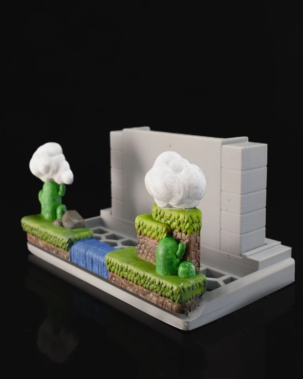 Minecraft Temalı PlayStation Oyun Konsolu Tutucu-Stand-Organizer - 3