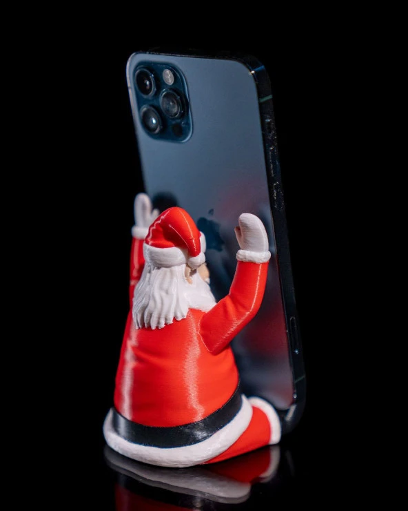 Yılbaşı Hediyesi Noel Baba Telefon Standı - 4