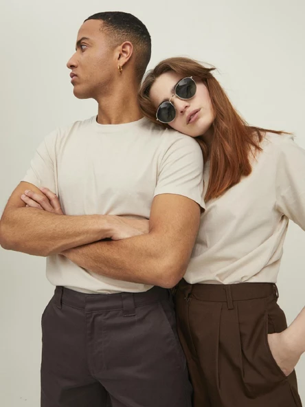 JACK JONES Enoa Model Oval Kesim Erkek Tişört 12113648 - Resim 6