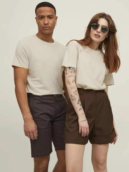 JACK JONES Enoa Model Oval Kesim Erkek Tişört 12113648 - Resim 5