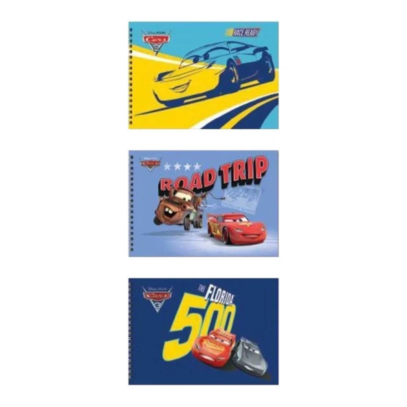 Cars 17*25 15 Yp.Resim Defteri 3'lü