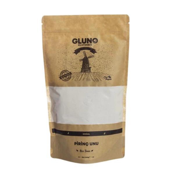 GLUNO GLUTENSİZ PİRİNÇ UNU 500 GR