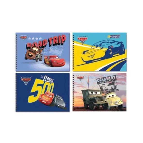 Cars 17*25 15 Yp.Resim Defteri 4'lü