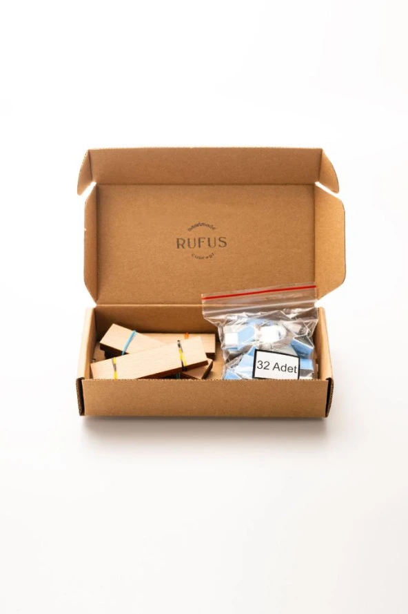 Ahşap Mum Fitili + Yapışkanlı Sehpa - 30 Adet ( 20mm x 75mm x 0,5mm ) - Resim 4