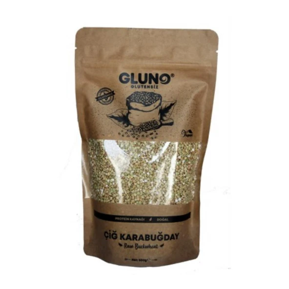 GLUNO GLUTENSİZ ÇİĞ KARABUĞDAY 500 GR