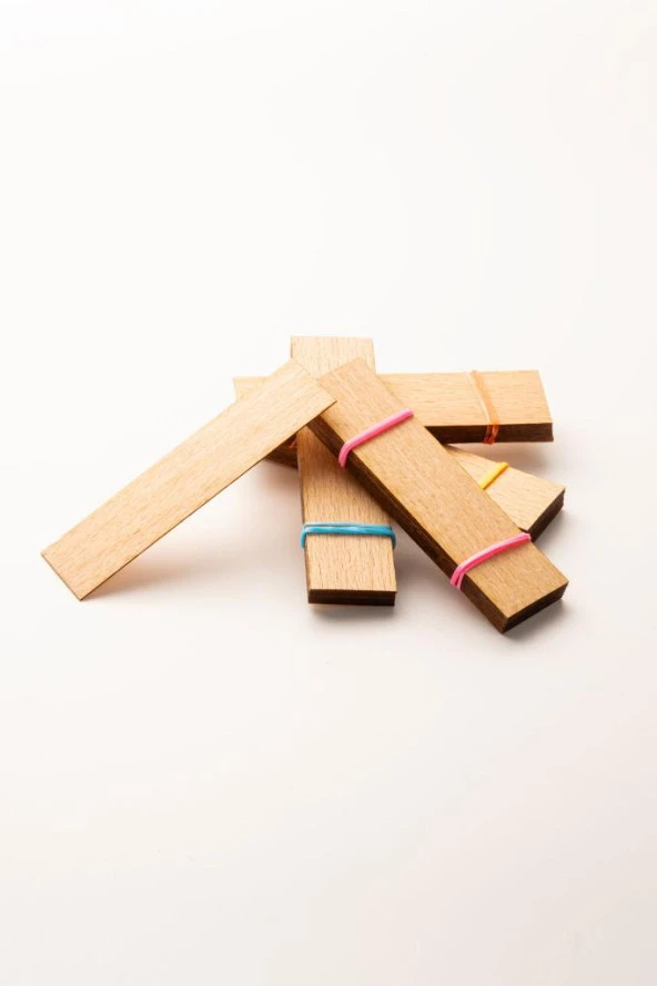 Ahşap Mum Fitili - 40 Adet ( 20mm x 75mm x 0,5mm ) ürün görseli