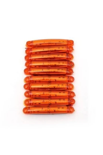 10 Adet 9 Ledli Parmak Led Lamba Sarı 12v-24v