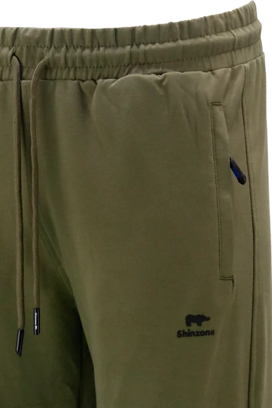 Erkek Düz Paça Standart Fit Lastikli Gri Haki 2'li Eşofman Altı Seti - 9