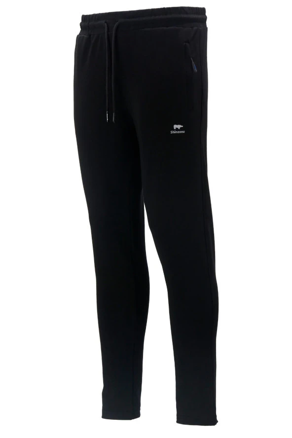 Erkek Düz Paça Standart Fit Lastikli Siyah Antrasit 2'li Eşofman Altı Seti - 2