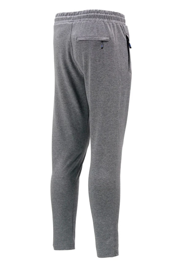 Erkek Düz Paça Standart Fit Lastikli Siyah Antrasit 2'li Eşofman Altı Seti - 8