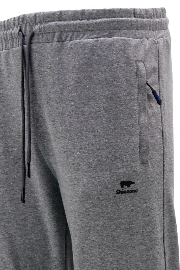 Erkek Düz Paça Standart Fit Lastikli Siyah Antrasit 2'li Eşofman Altı Seti - 9