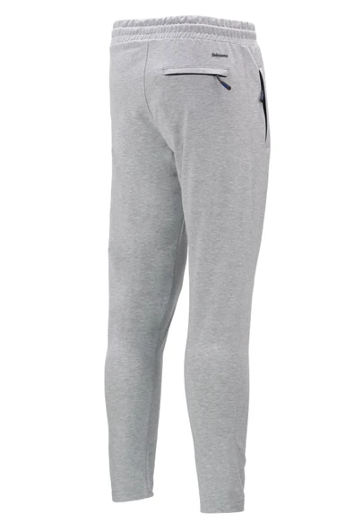 Erkek Düz Paça Standart Fit Lastikli Gri Haki 2'li Eşofman Altı Seti - 4