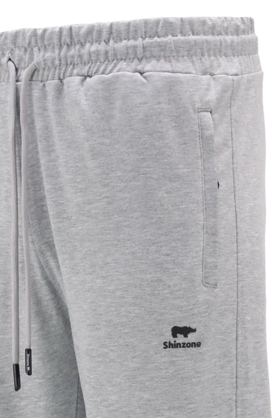 Erkek Düz Paça Standart Fit Lastikli Gri Haki 2'li Eşofman Altı Seti - 5