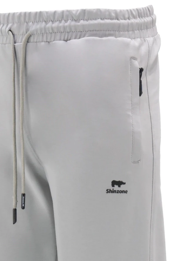 Erkek Düz Paça Standart Fit Lastikli Gri Siyah 2'li Eşofman Altı Seti - 5